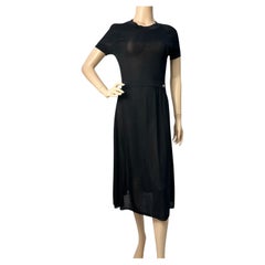 Chanel Black Knitted Midi Dress Sz.38