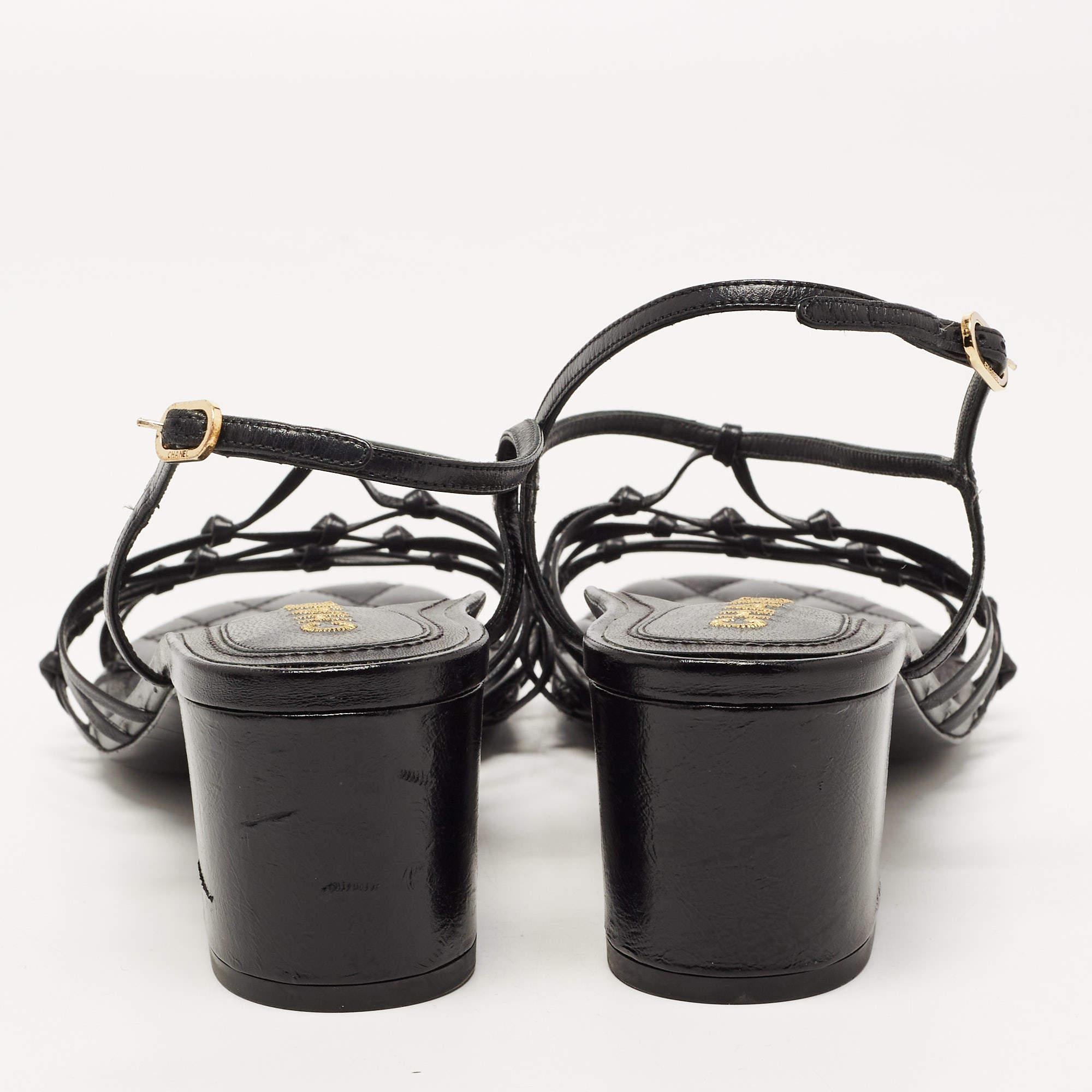 chanel black sandals