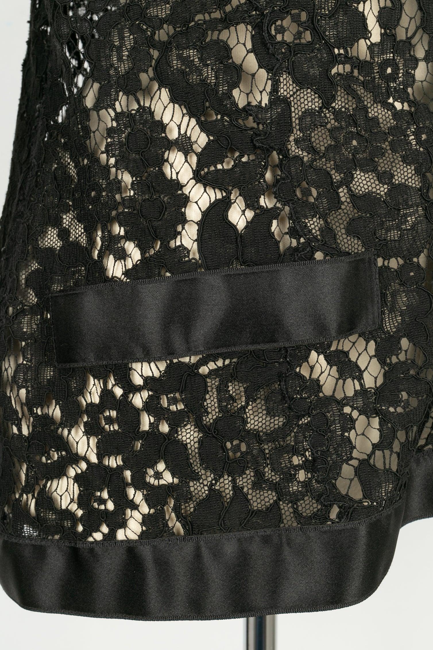 Chanel Black Lace and Silk Set For Sale 7