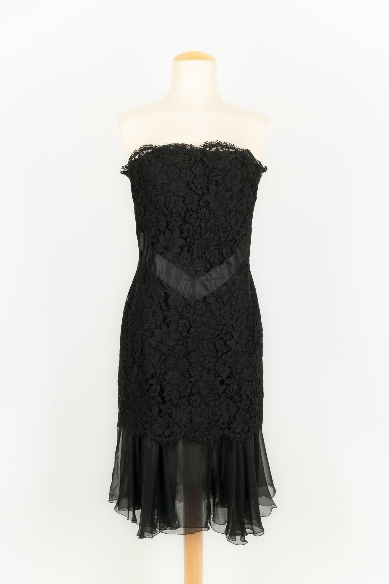 Chanel Black Lace and Silk Set For Sale 2
