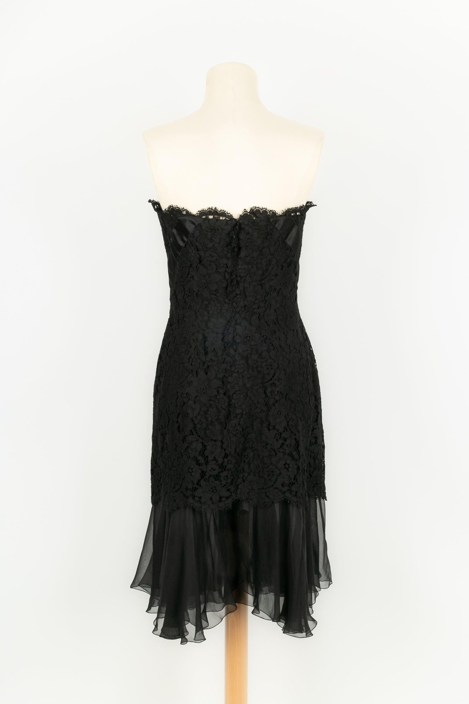 Chanel Black Lace and Silk Set For Sale 3