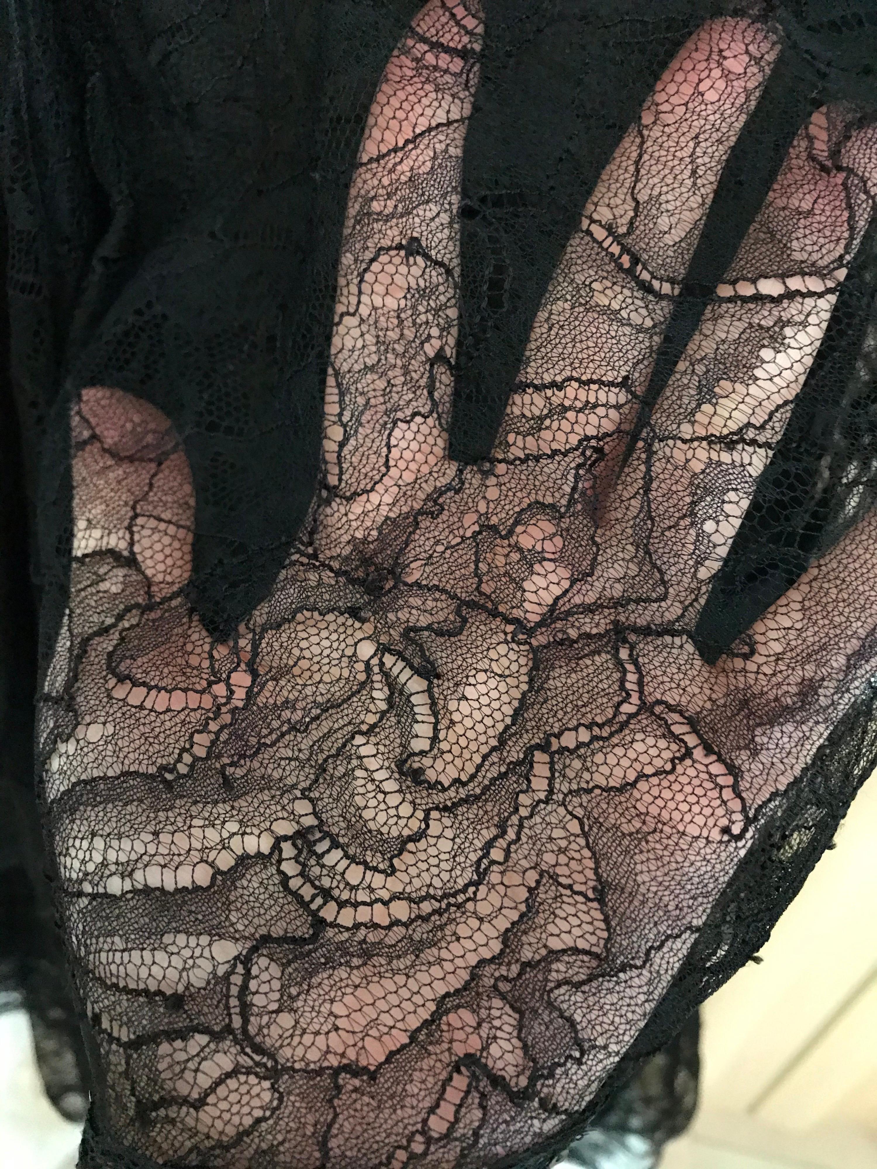 Chanel Black Lace Cocktail Dress In Good Condition In Beverly Hills, CA