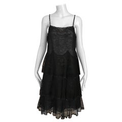 Chanel Black Lace Cocktail Dress at 1stDibs