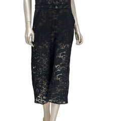Chanel Black Lace Evening Jumpsuit - Size 44