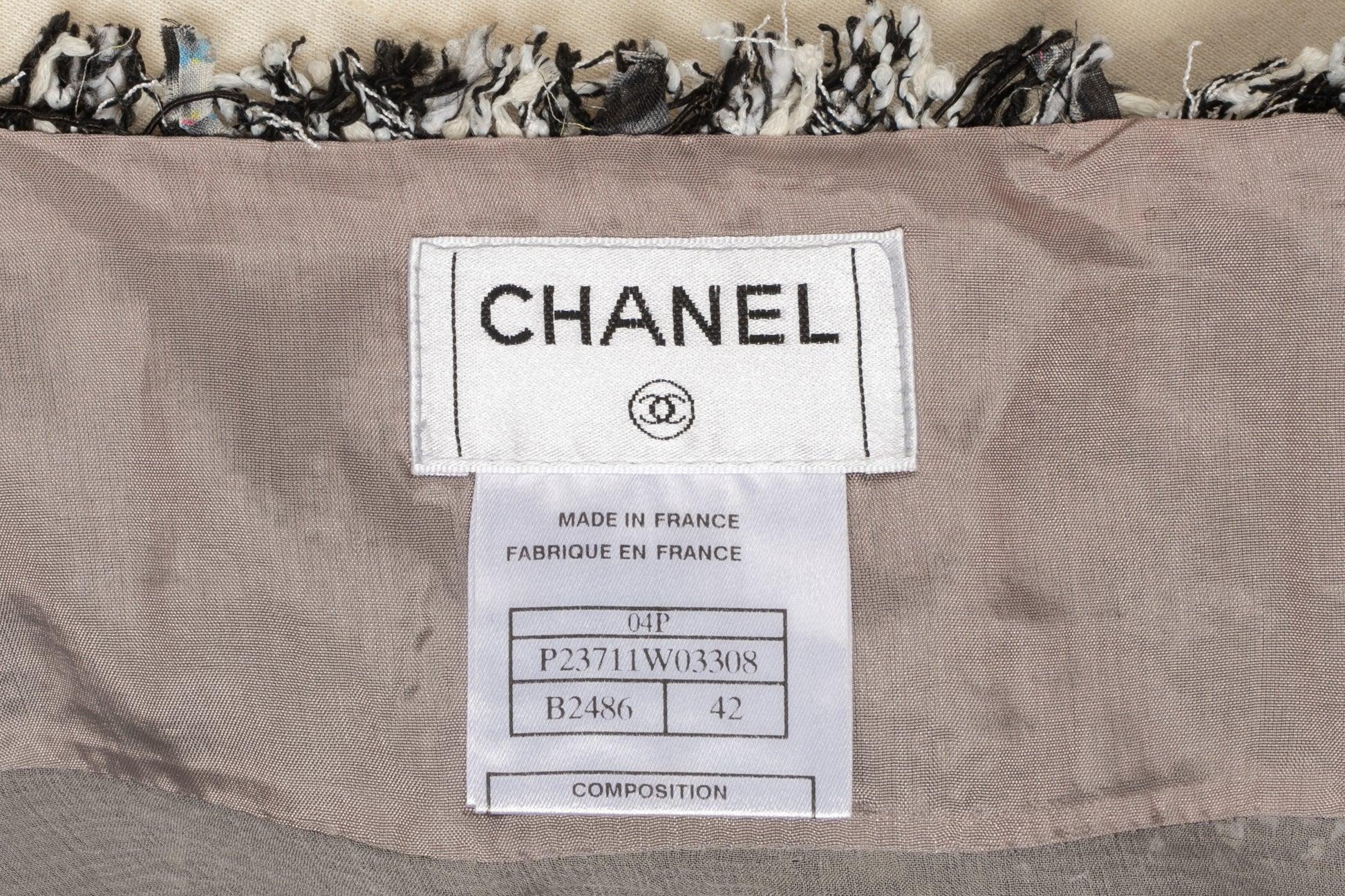 Ensemble en dentelle noire bordé de tresses, Chanel, 2004 en vente 7