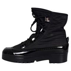 Chanel Black Lace-Up Boots sz. 37