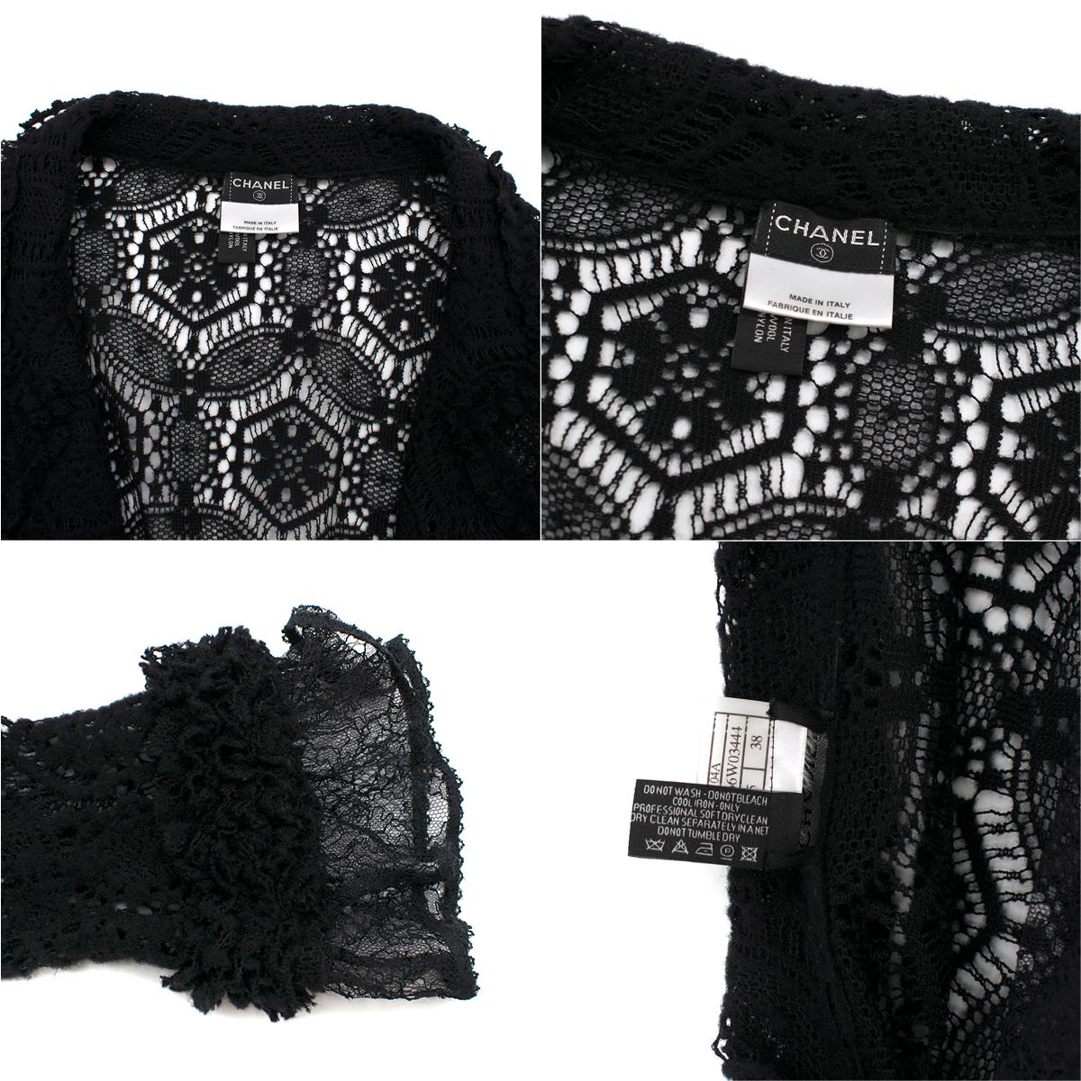 Chanel Black Laced Vest Top & Cardigan Set  FR 38 6