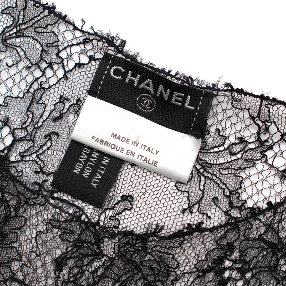 Chanel Black Laced Vest Top & Cardigan Set  FR 38 3