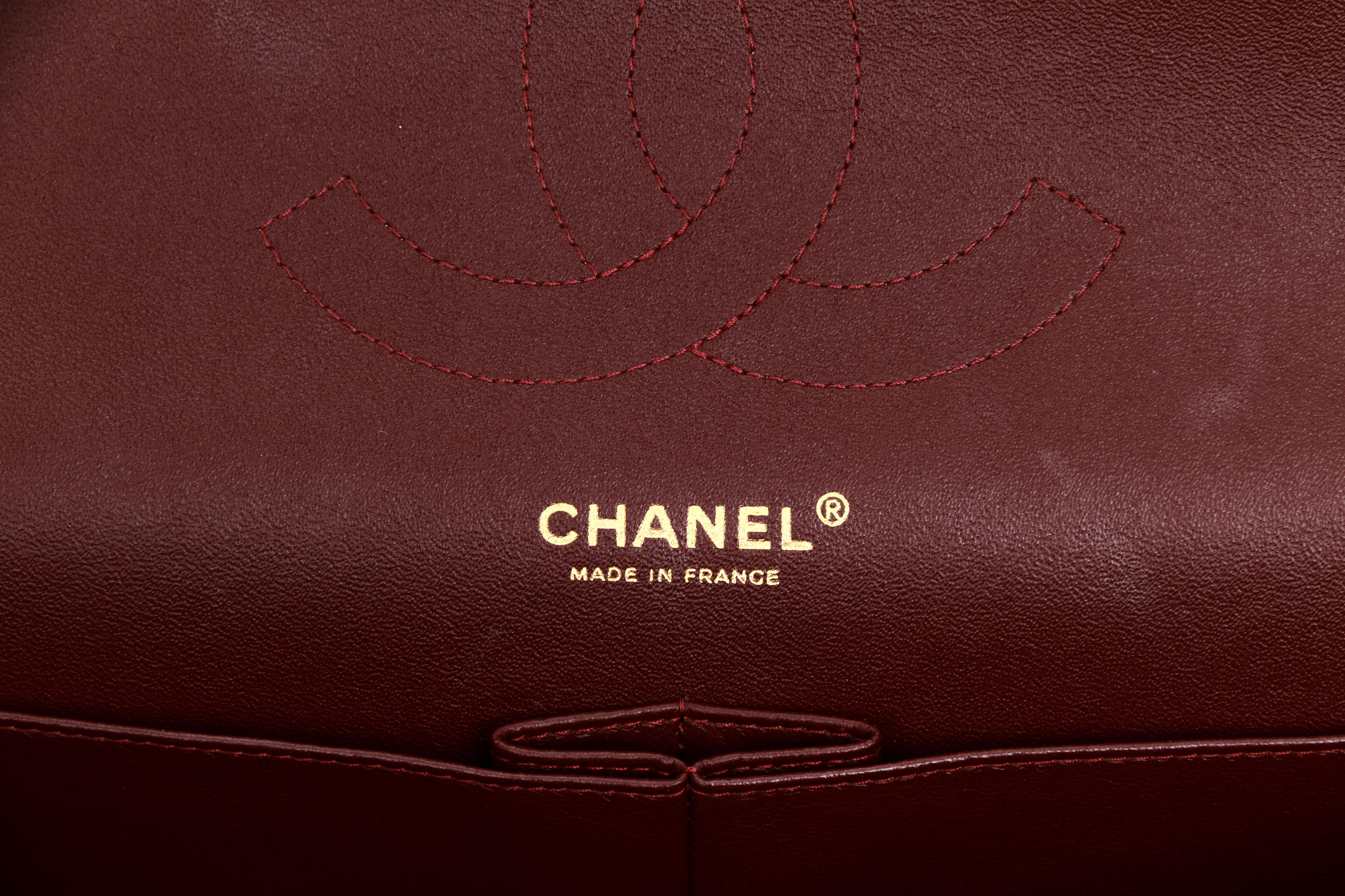 Chanel Black Lamb Jumbo Double Flap Gold Bag For Sale 3