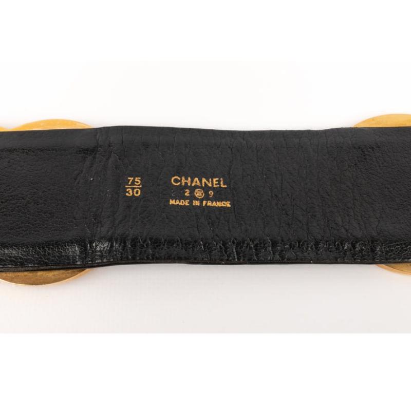 Chanel Black Lamb Leather Belt, 1992 For Sale 6