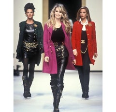 Chanel Black Lamb Leather Belt, 1992