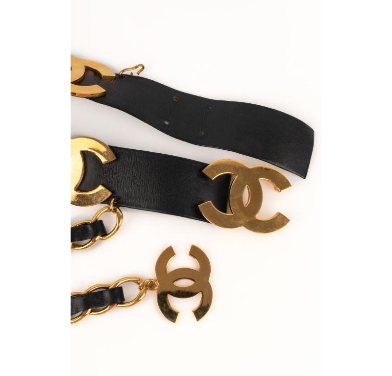 Chanel Black Lamb Leather Belt, 1992 For Sale 2