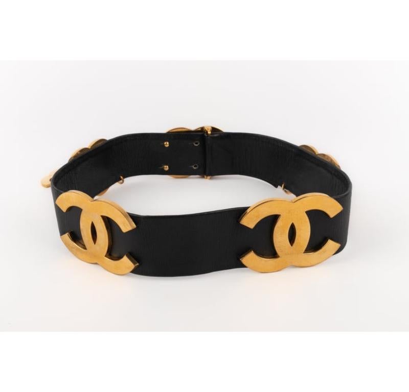 Chanel Black Lamb Leather Belt, 1992 For Sale 3