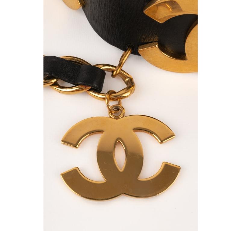 Chanel Black Lamb Leather Belt, 1992 For Sale 4