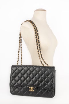 Chanel Black Lamb Leather Classic Bag