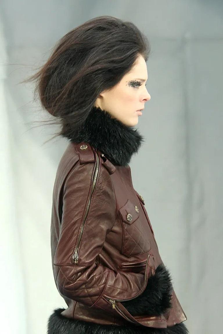 Chanel Black Lamb Leather Jacket, 2010 For Sale 9