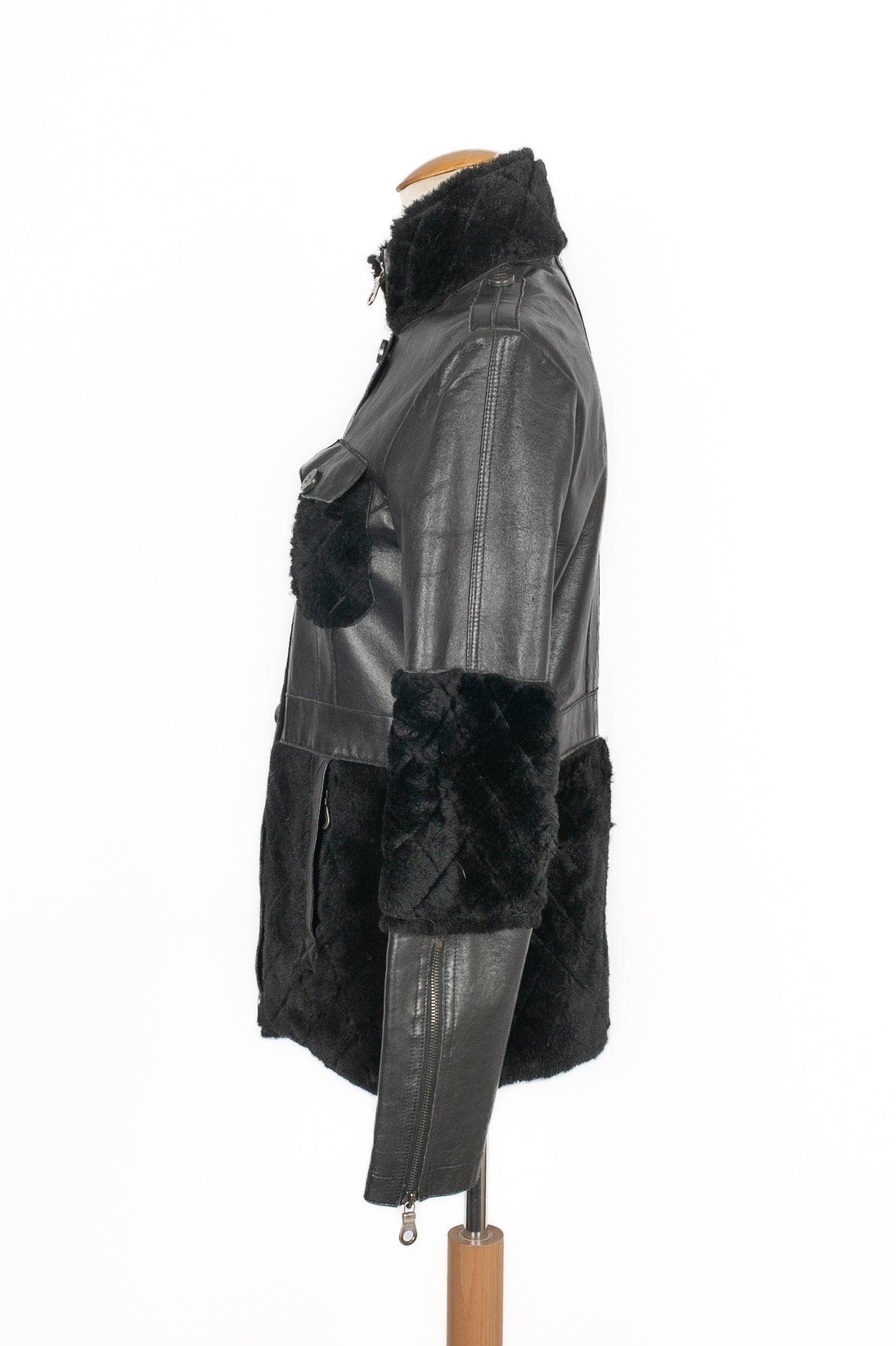 Women's Chanel Black Lamb Leather Jacket, 2010 For Sale
