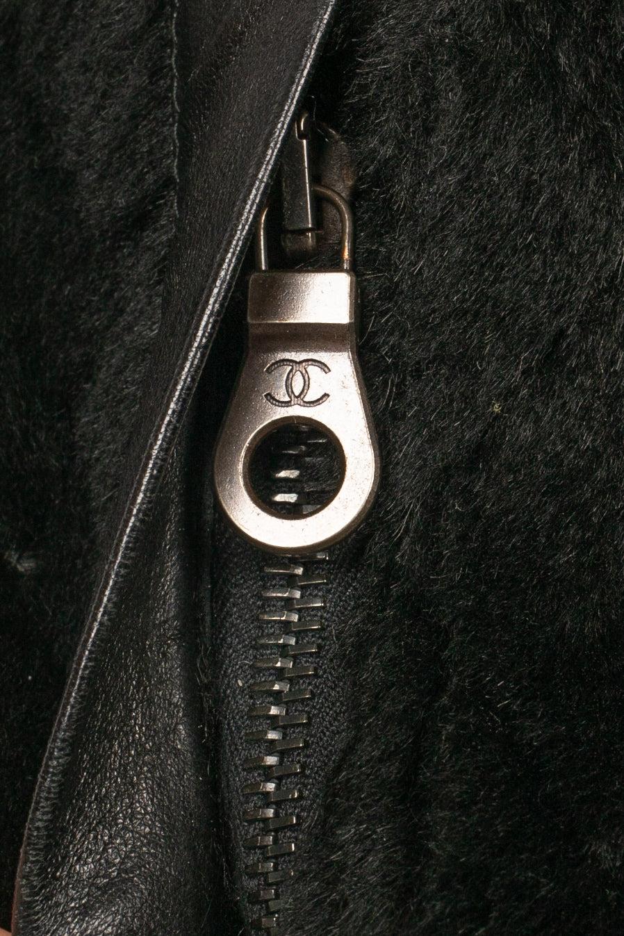 Chanel Black Lamb Leather Jacket, 2010 For Sale 2