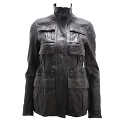 Chanel black lamb skin jacket