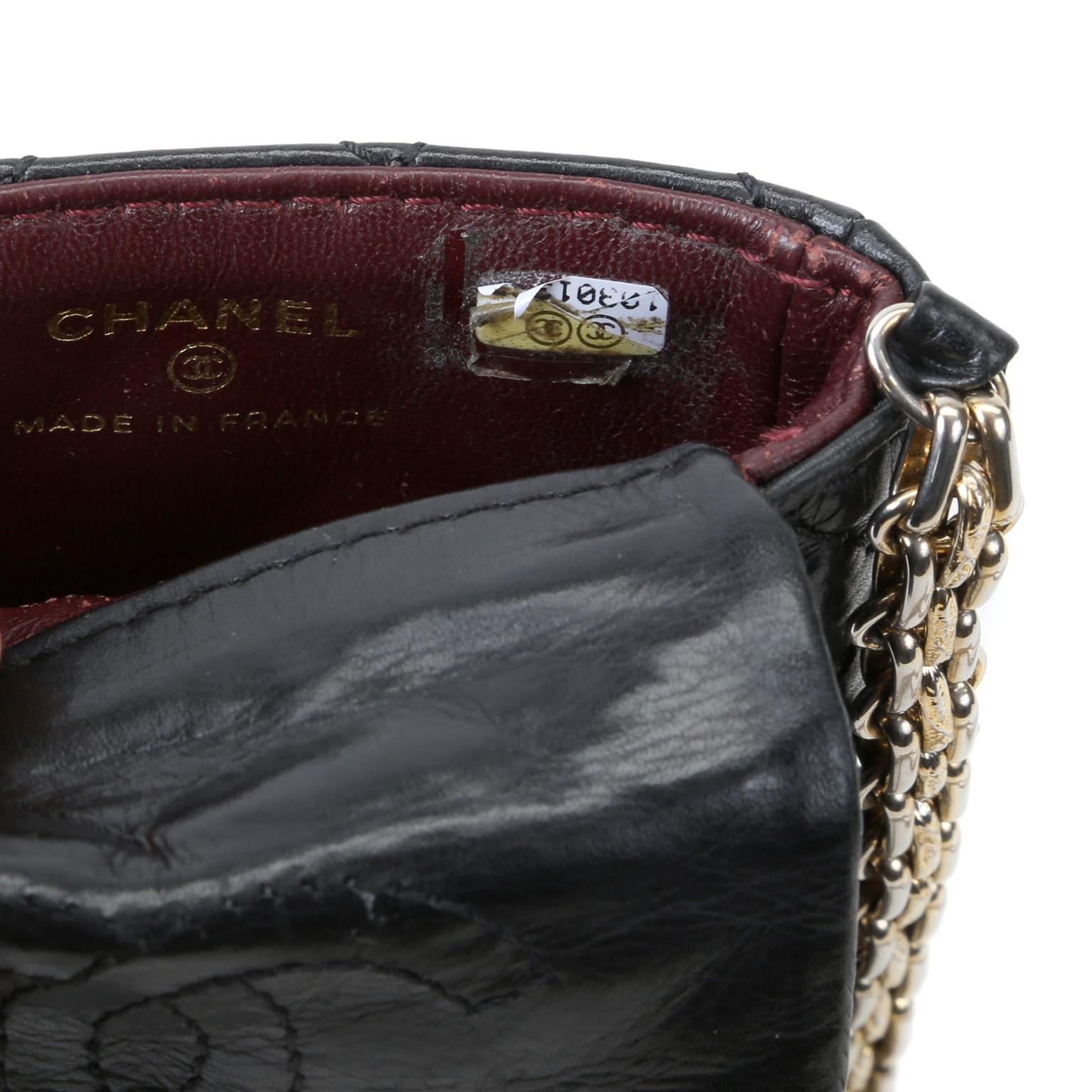 Chanel Black Lambskin 2.55 Reissue Phone Bag 9
