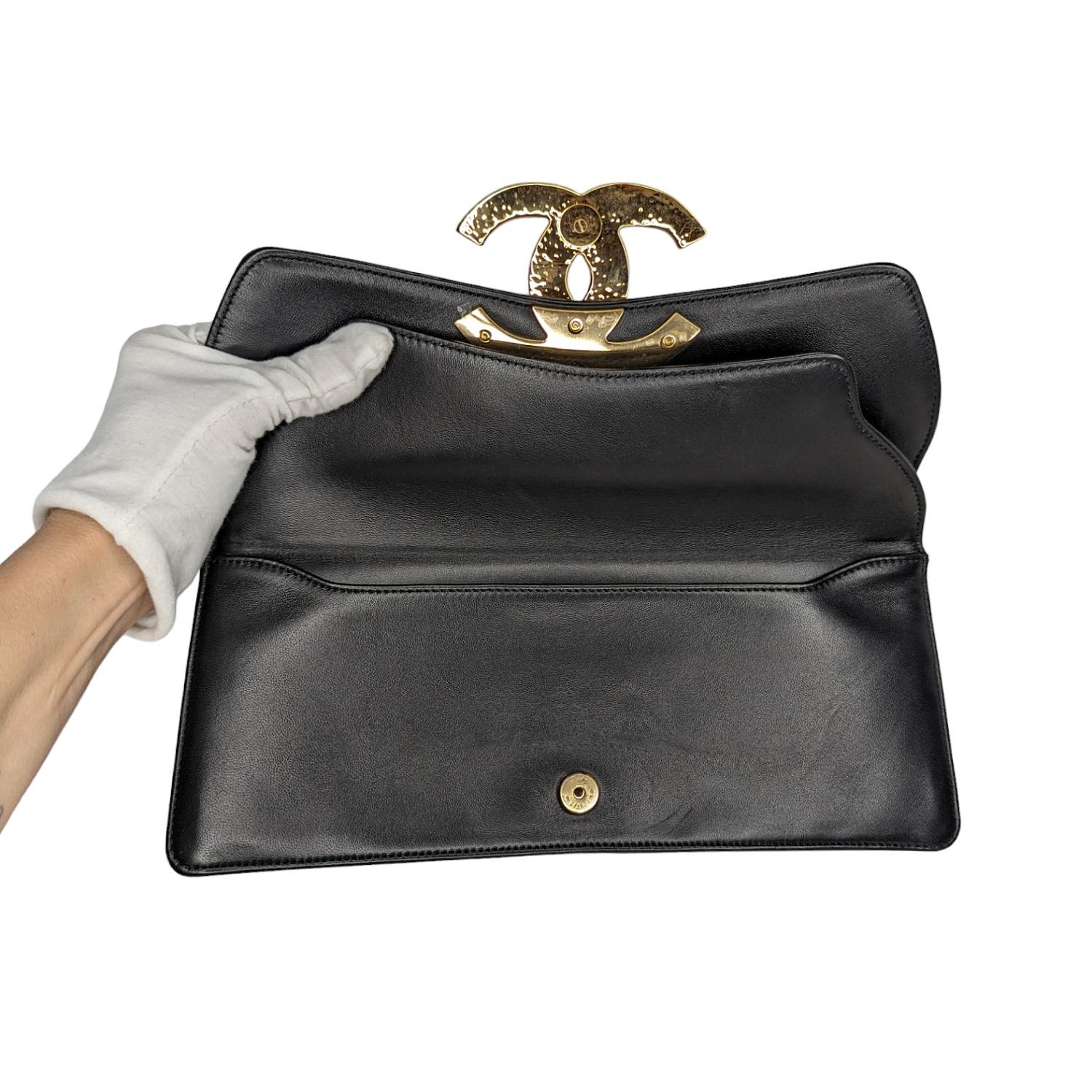 Chanel Black Lambskin Ancient Egypt Inspired Clutch 3