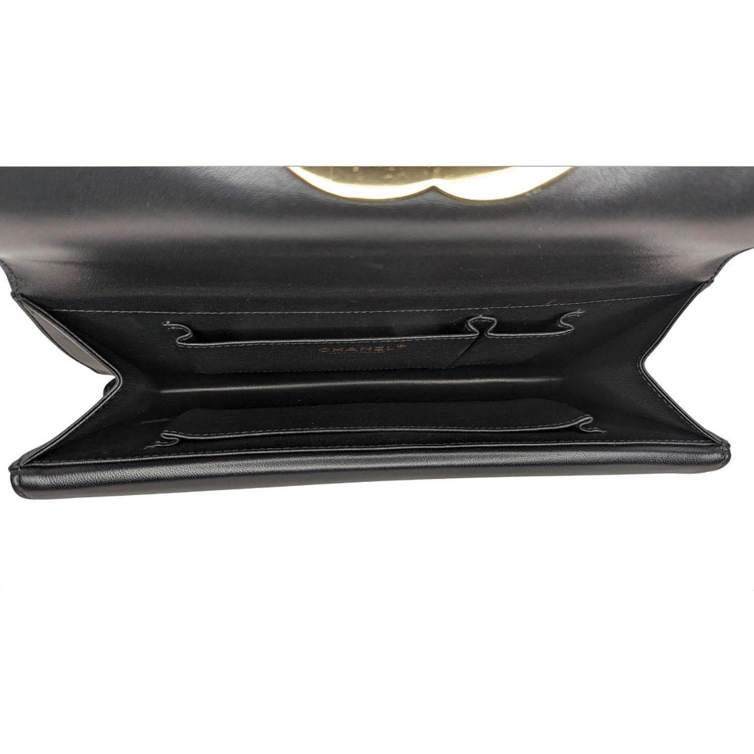 Chanel Black Lambskin Ancient Egypt Inspired Clutch 4