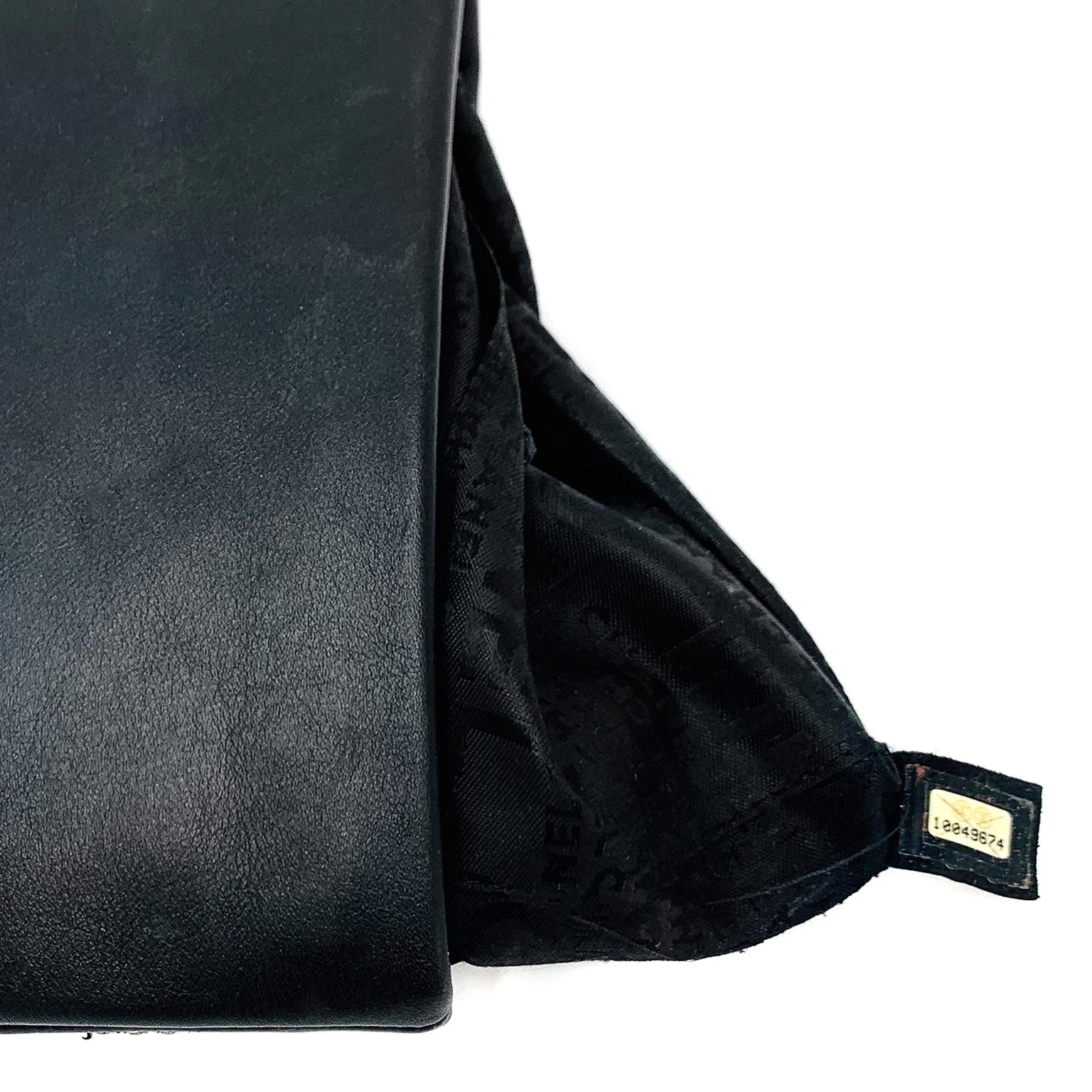 Chanel Black Lambskin and Swarovski Crystal Wristlet 4
