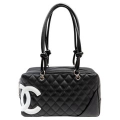 Chanel Black Lambskin Cambon Ligne Bowler Bag