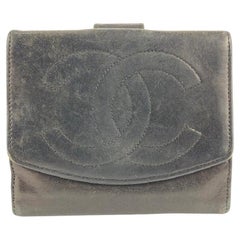 Chanel Black Lambskin CC Coin Purse Wallet 16l520