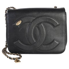 Chanel Black Lambskin CC Mania Flap Bag