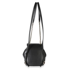 Chanel Black Lambskin CC Mania Mini Backpack