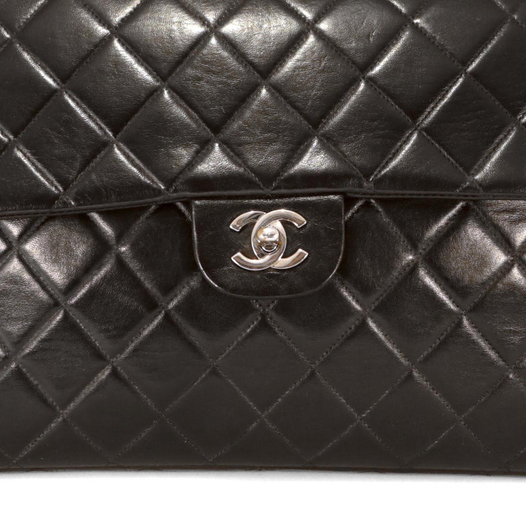 Chanel Black Lambskin Classic Flap Backpack For Sale 1