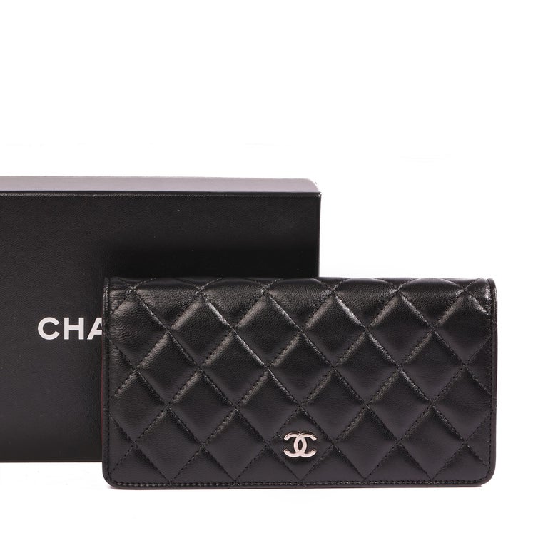 Chanel Black Lambskin Long Flap Wallet main image 1
