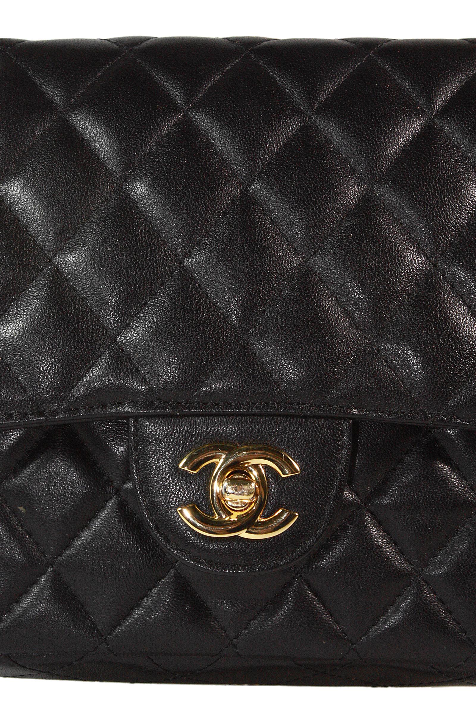 Chanel Black Lambskin Classic Quilted Double Strap Bag For Sale at 1stDibs  | original chanel 10218184 price, chanel 10218184 black, chanel bag 10218184  price