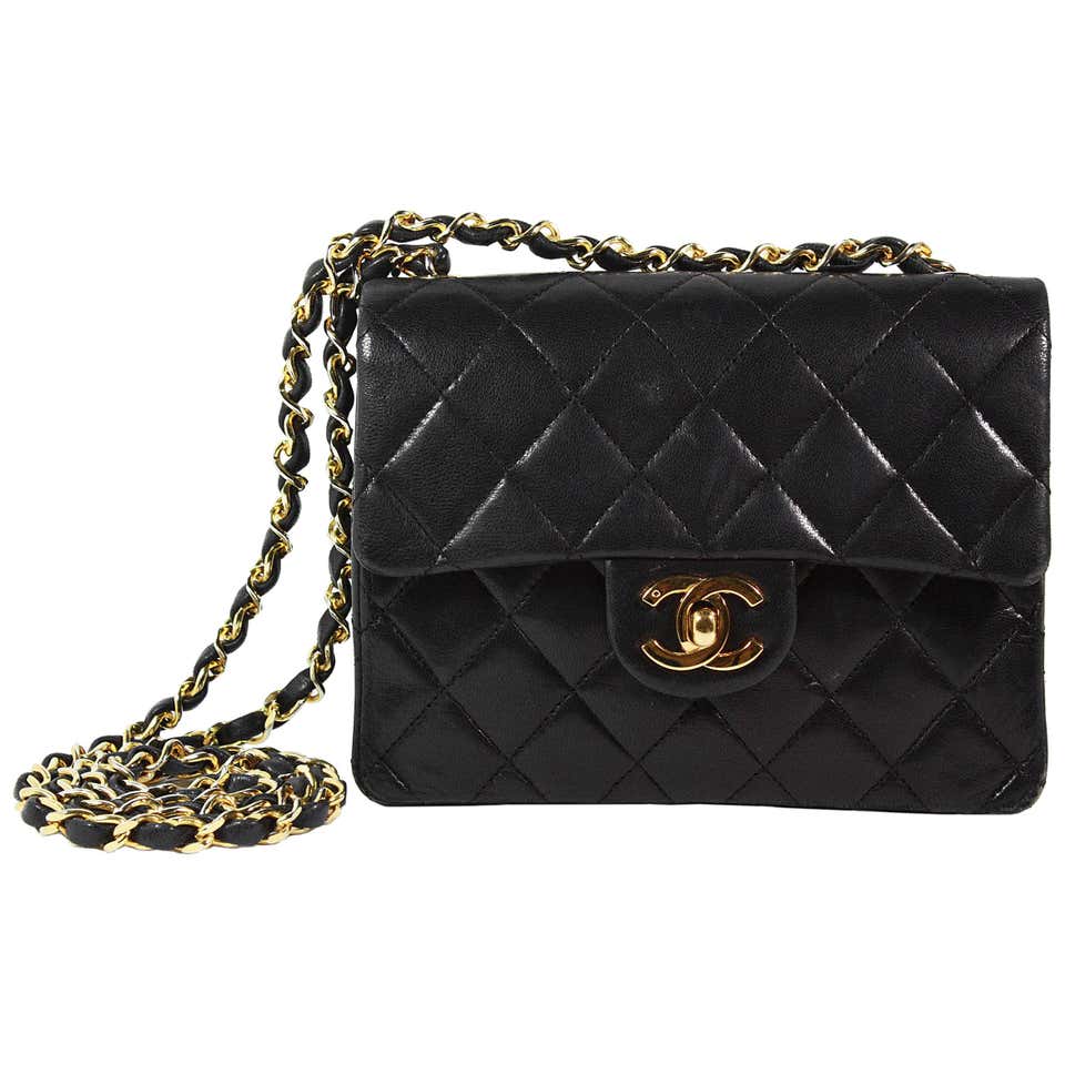 Chanel Black Lambskin Classic Quilted Mini Crossbody Bag at 1stDibs ...