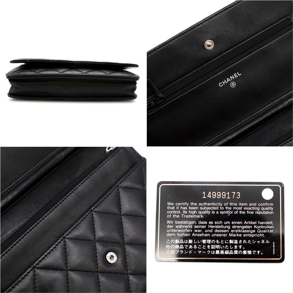 Chanel Black Lambskin Classic Wallet on Chain 4