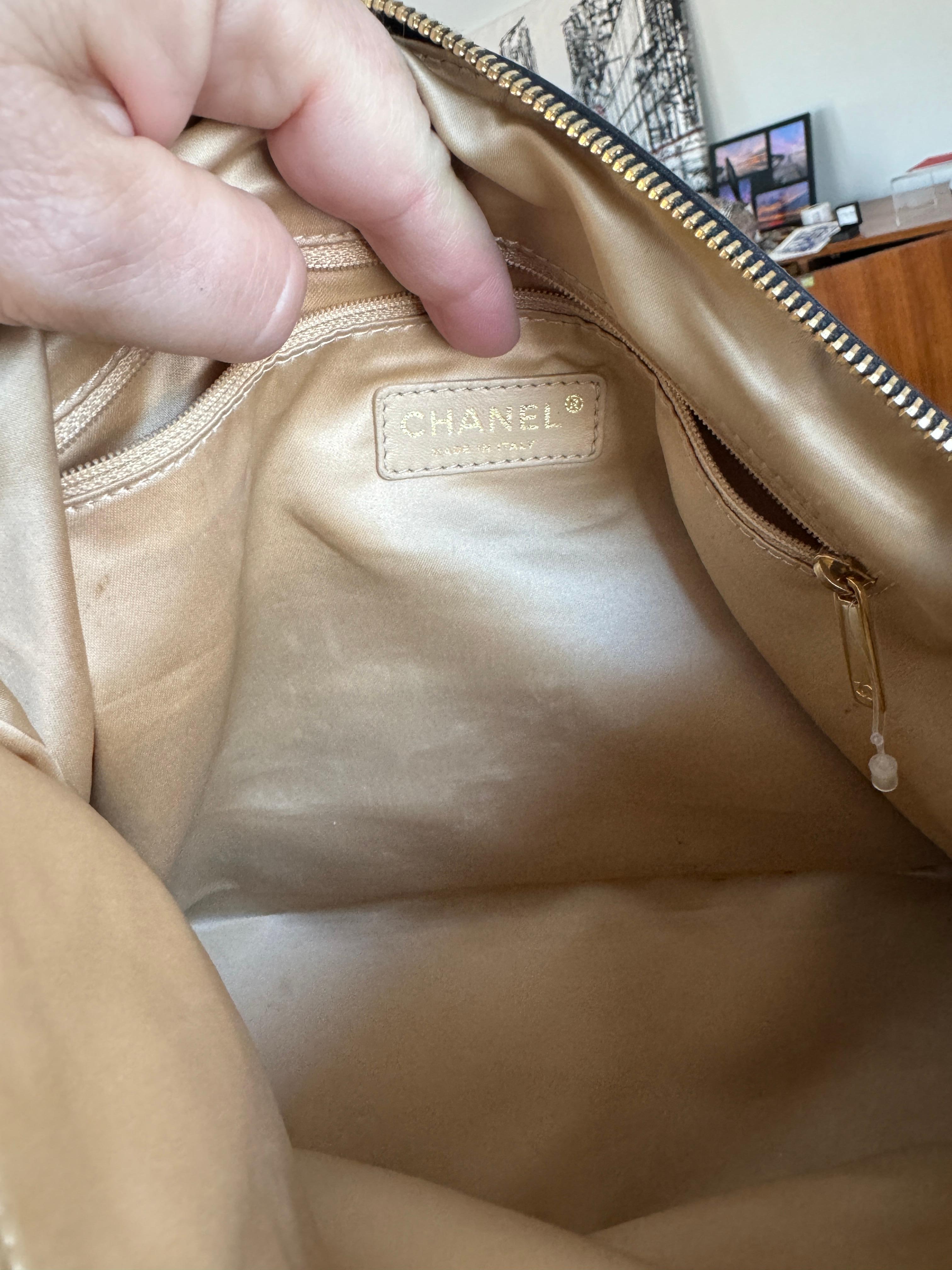 Chanel Black Lambskin Gold Chain Handbag For Sale 7