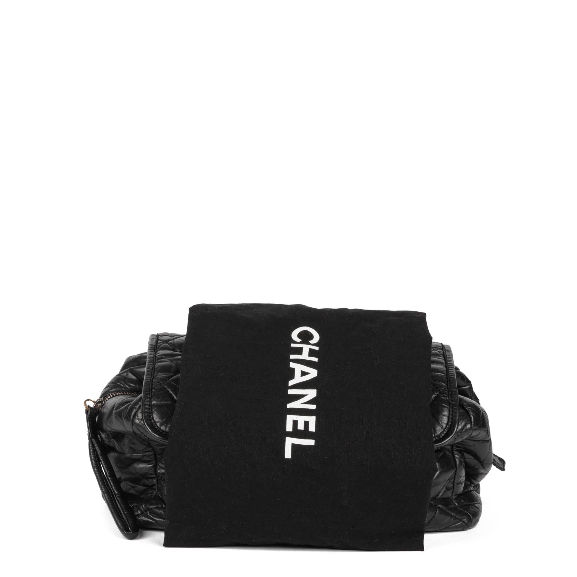 CHANEL Schwarze Lady Braid-Tasche aus Lammfell mit Klappe  im Angebot 8