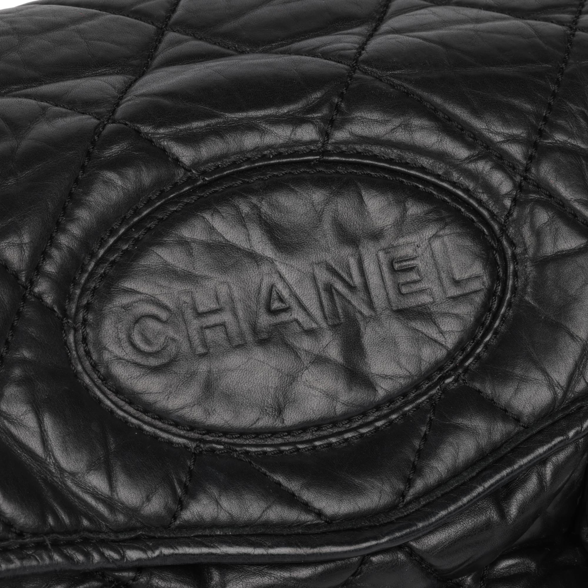 CHANEL Schwarze Lady Braid-Tasche aus Lammfell mit Klappe  im Angebot 3