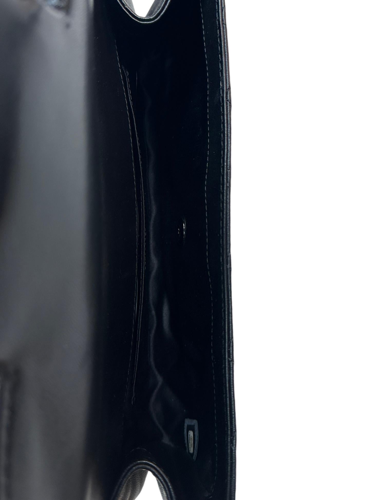Chanel Black Lambskin Leather CC Twistlock Clutch Bag For Sale 1