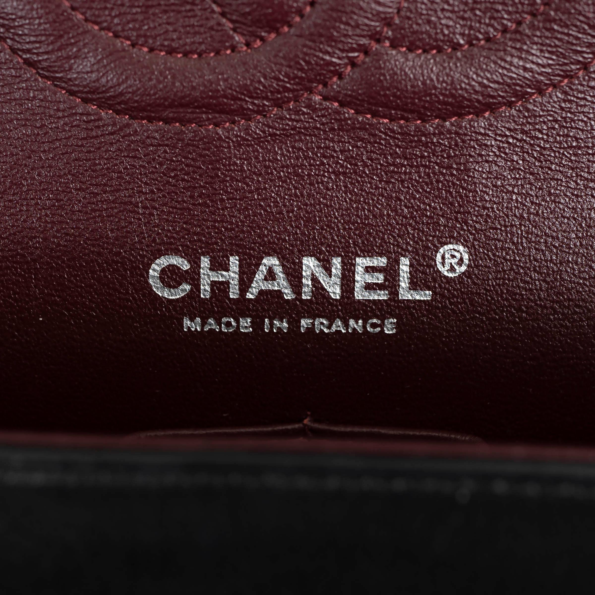 CHANEL Bolso de hombro CLASSIC 11.12 MEDIUM de piel de cordero negra 2