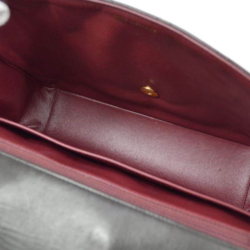 CHANEL Black Lambskin Leather Gold Diana Jumbo Evening Shoulder Flap Bag 1