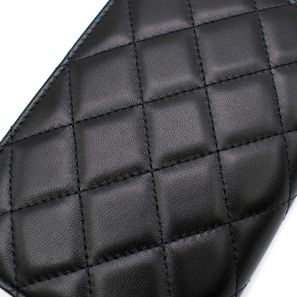 Chanel Black Lambskin Leather & Gold-tone CC Passport Case 1