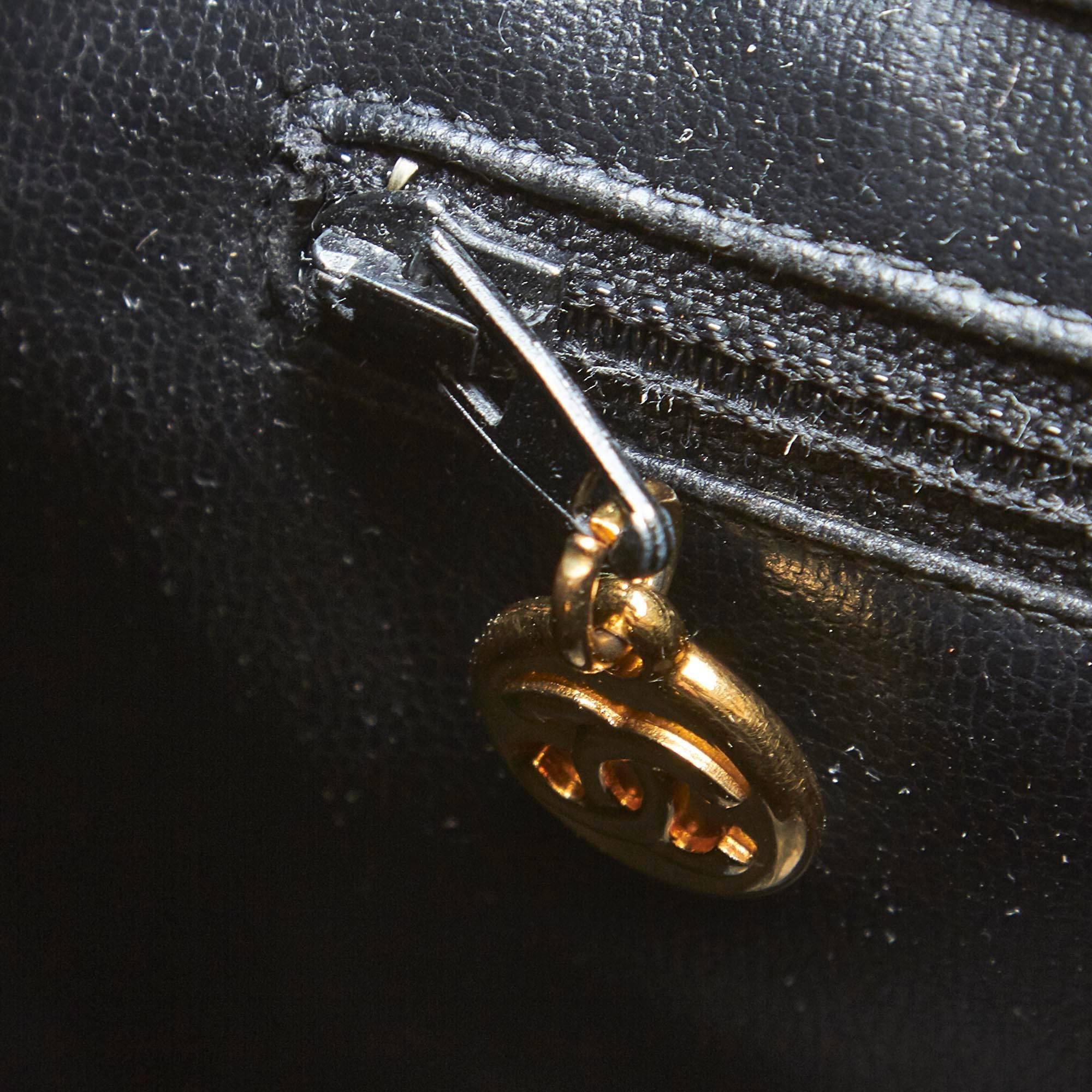 Women's Chanel Black Lambskin Leather Gold Toned 