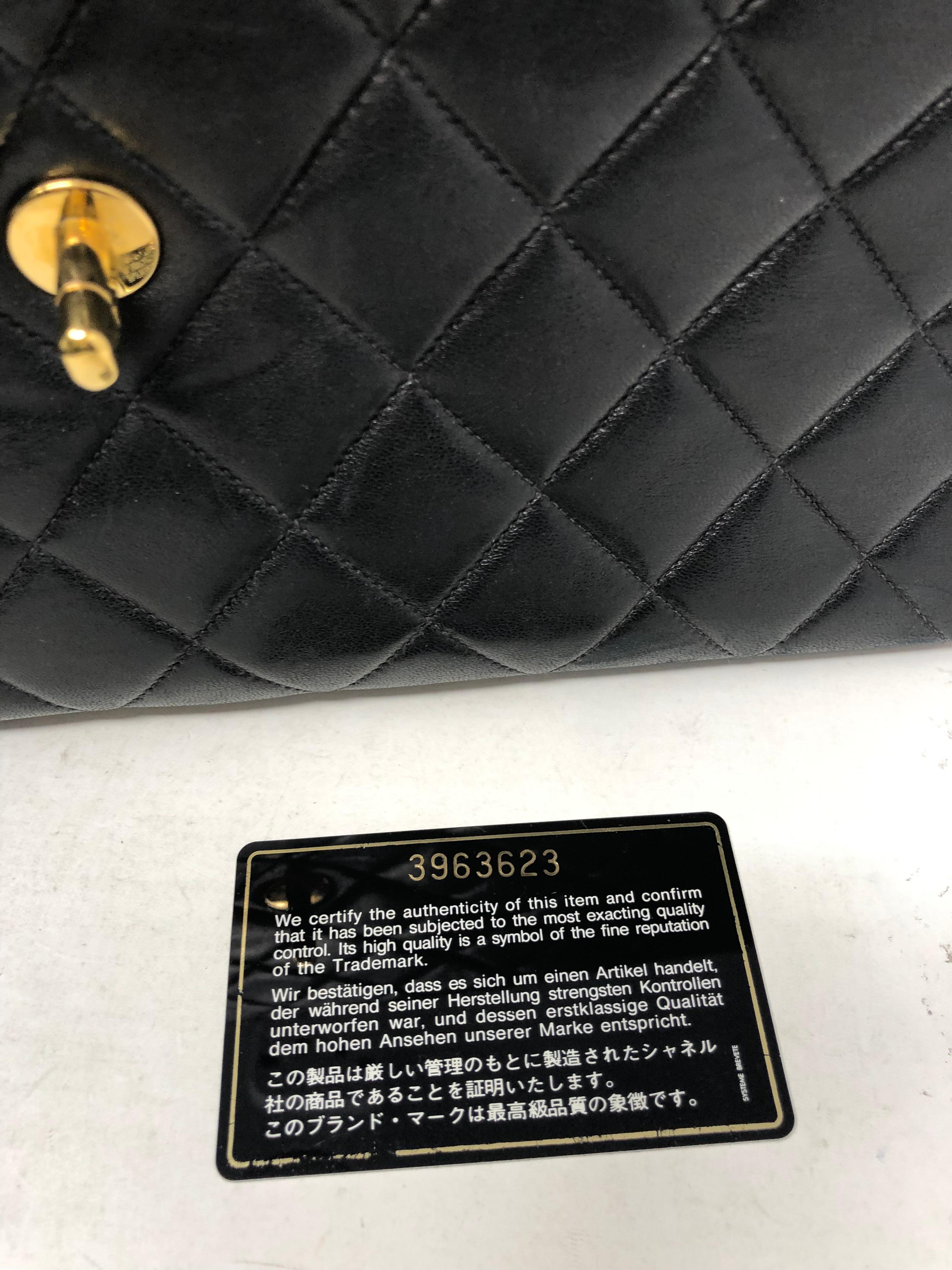 Chanel Black Lambskin Leather Jumbo  6