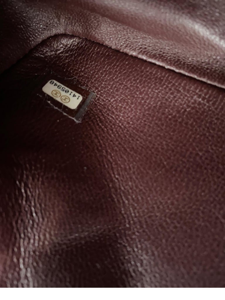 Chanel Black Lambskin Leather Maxi Bag  8