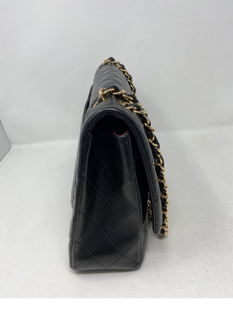 Chanel Black Lambskin Leather Maxi Bag  1