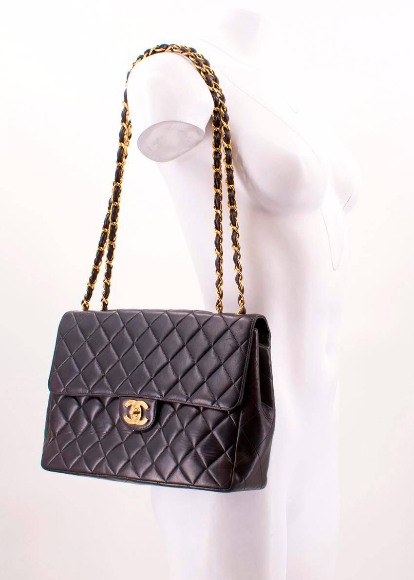 Chanel Black Lambskin Leather Quilted Bag  In Good Condition For Sale In London, GB