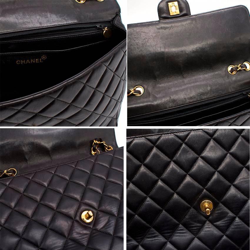 Chanel Black Lambskin Leather Quilted Bag  For Sale 5