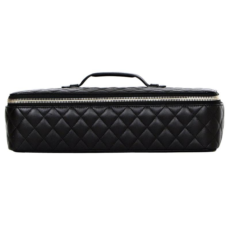 MONSTINA Makeup Bag for Women with Mirror, Pouch Bag, Makeup Brush Bags Travel Kit Organizer Cosmetic Bag (Black)